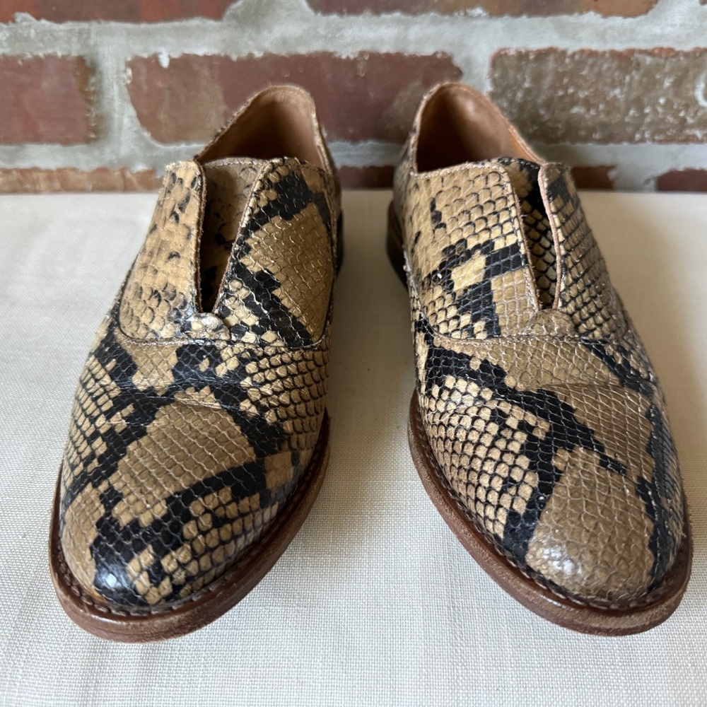 Anthology Paris SnakeSkin Print Leather Oxford